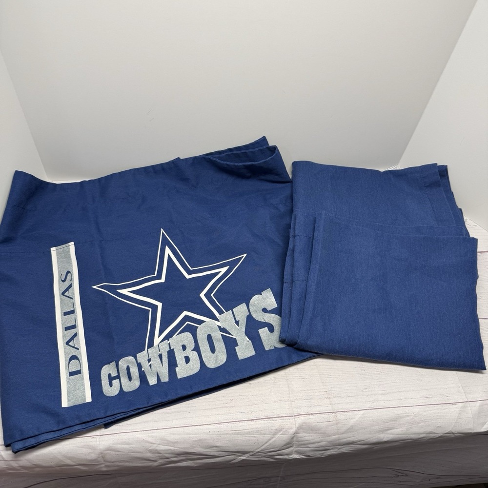Vintage 1990's Dallas Cowboys Curtains And Valance By Kentex